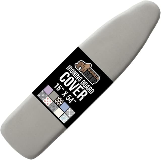 Detalle de Gorilla Grip The Original Ironing Board Cover and Pad (Silicone Coating, 400°F Scorch Resistant) Silver 15x54