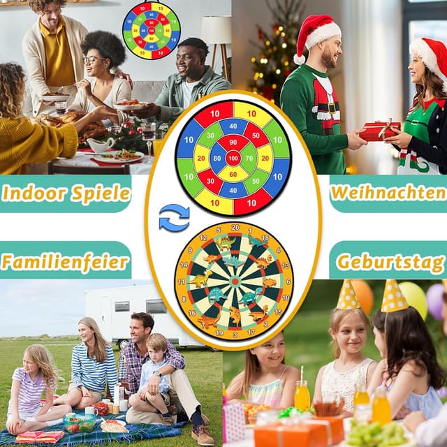 Thumbnail 6 de Doppelseitige Dinosaurier Dartscheibe 76 cm