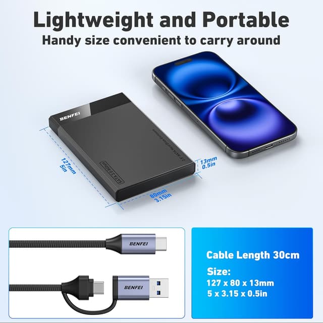 Thumbnail 5 de BENFEI Festplattengehäuse 2,5 Zoll SATA III 6 Gbps