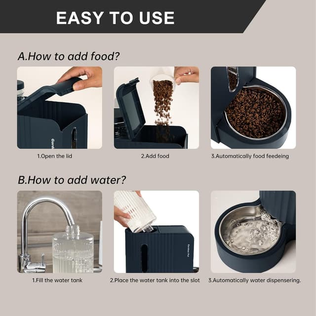 Thumbnail 6 de Gardner Pet 2 in 1 Automatic Cat Feeder & Gravity Water Dispenser (6L+6L)