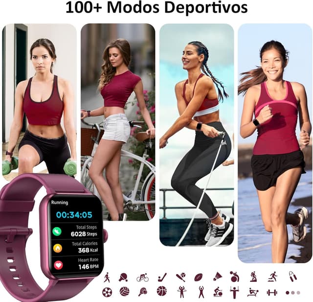 Thumbnail 3 de Blackview Smartwatch Mujer: Llamadas, Salud y Actividad