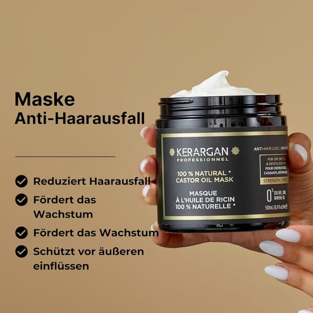 Detalle 2 de KERARGAN Haarmaske gegen Haarausfall mit 500 ml
