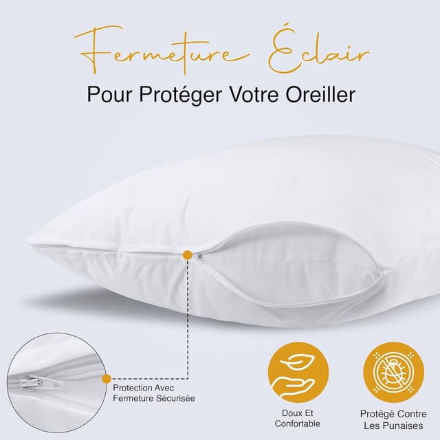 Thumbnail 2 de Utopia Bedding Protège Oreiller 50x70 cm