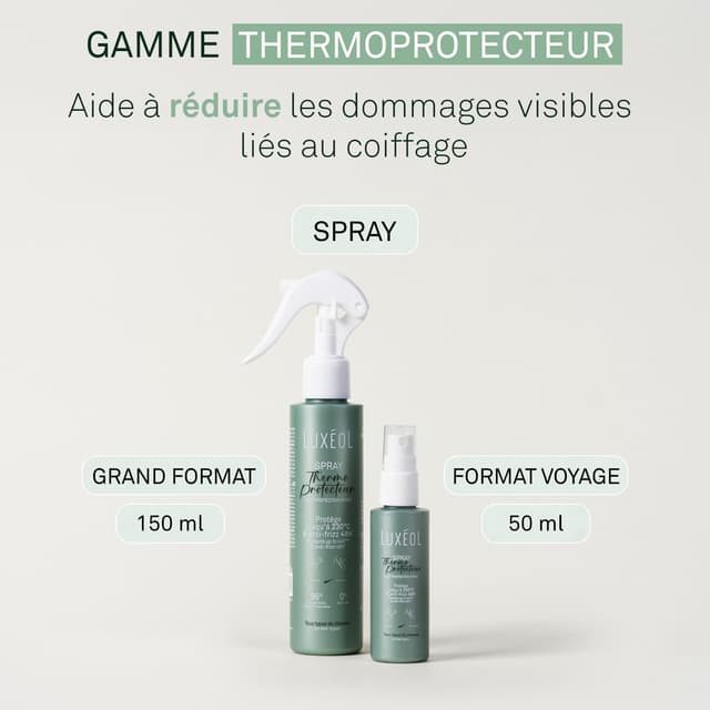 Detalle de LUXEOL Spray Thermoprotecteur 230°C anti-frisottis jusqu’à 48 h – 150 ml