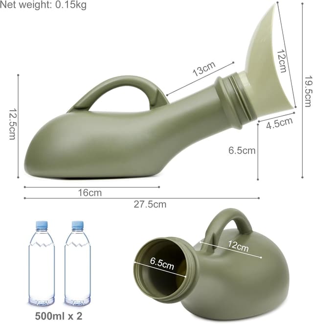 Thumbnail 3 de Urine Bottles Male 2-pack 1000 ml travel urinal 🚽