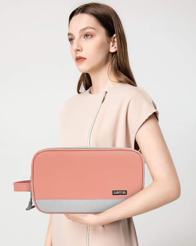 Detalle de Carttiya Trousse de toilette femme de voyage grande capacité 8,79 L imperméable et suspendue (violet)