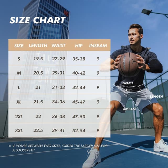 Detalle de BOOJO 5-Pack Athletic Basketball Shorts for Men with Zipper Pockets (Lightweight Quick-Dry)