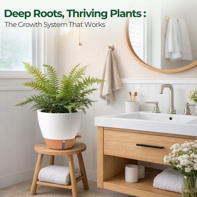 Thumbnail 6 de T4u T4U 25cm self-watering plant pots 2 pack