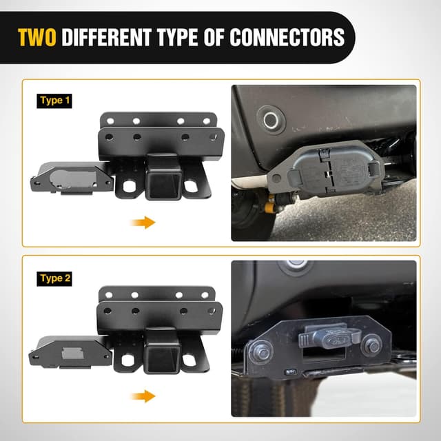 Detalle 2 de Nilight 2-Inch Rear Trailer Hitch Receiver Kit for 2021-2026 Ford Bronco (2-Door & 4-Door, Excludes Bronco Sport)