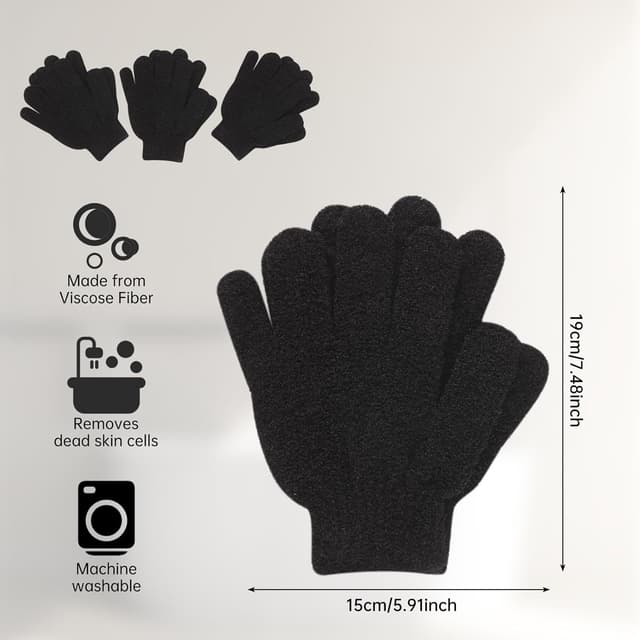Detalle 2 de Gants de douche exfoliants Anei, lot 6