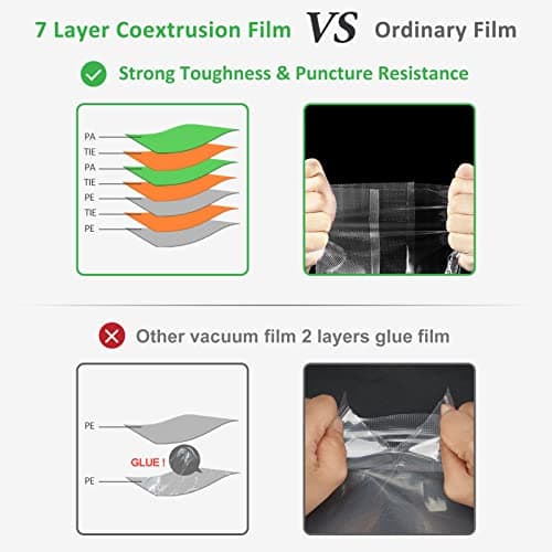 Thumbnail 3 de YISH Rollos envasadora al vacío 8 rollos 20/28×300 cm 🥫