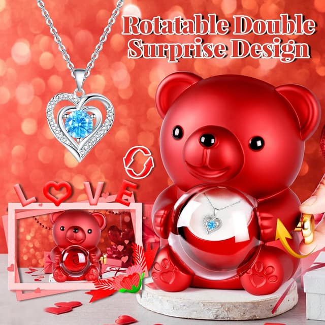 Thumbnail 1 de Aloskart Orsetto di Rosa Eterna con Collana