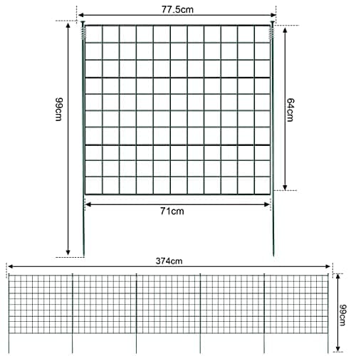 Thumbnail 2 de Ikodm Valla de jardín decorativa verde 🌳 (775cm x 99cm)