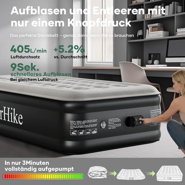 Thumbnail 6 de OlarHike Luftbett 1 Person 200 x 90 x 46 cm