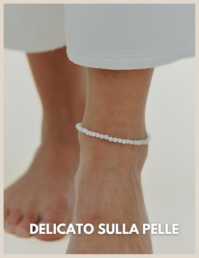 Thumbnail 2 de GD GOOD.designs EST. 2015 Cavigliere da donna con perle di giada 4 mm, impermeabile e regolabile