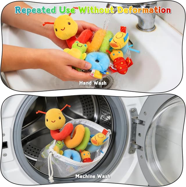 Detalle 2 de YELUFT Spiral Pram Toys: wrap-around hanging activity rattle for car seat & pram (0–12 months)