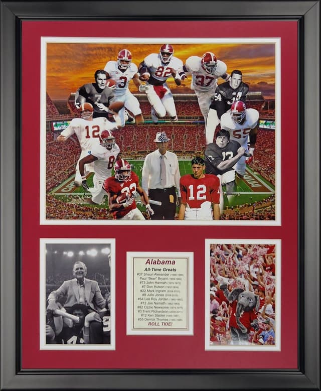 Detalle de Legends Never Die NCAA All-Time Greats Framed Photo Collage (Handmade USA)