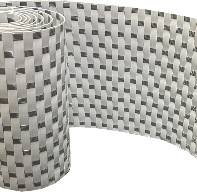 Detalle 2 de TENAX Flexi strisce frangivista in HDPE 19 cm x 205 cm grigio chiaro/antracite con 2 clip