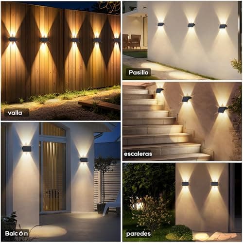 Thumbnail 6 de IIRARA Aplique Solar de Exterior arriba y abajo con 4 LED e IP67