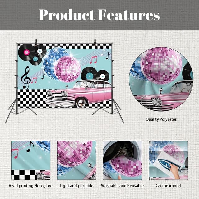 Thumbnail 5 de MEHOFOND 7x5ft Retro 80s Photo Backdrop