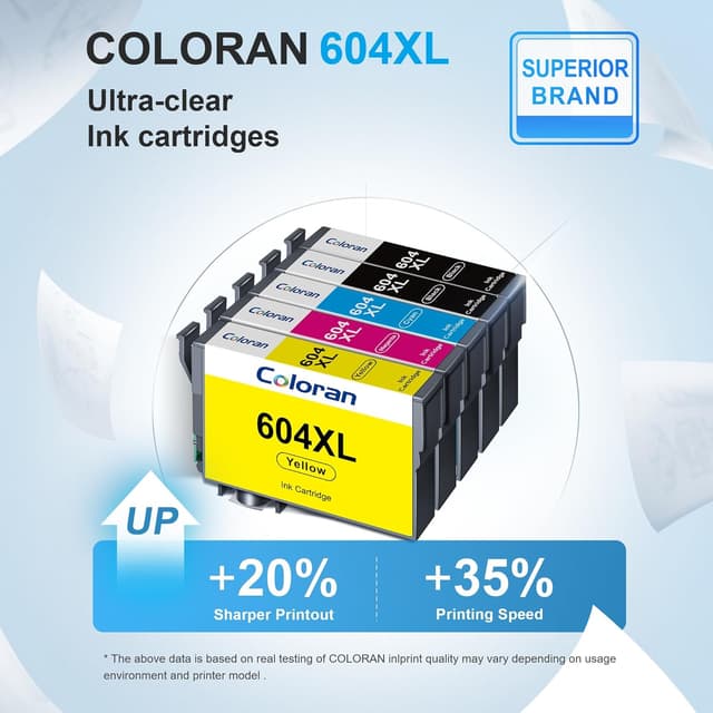 Detalle 2 de Coloran 604 5er-Pack Druckerpatronen 🖨