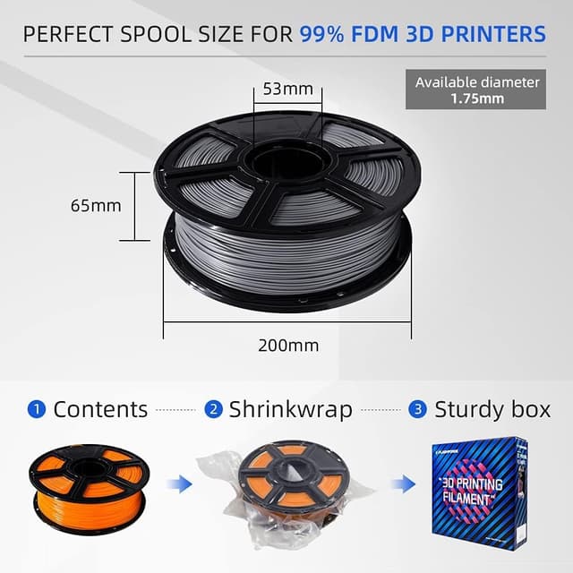 Thumbnail 6 de FLASHFORGE PETG CF 3D Printer Filament 1.75mm for Strong Functional Parts