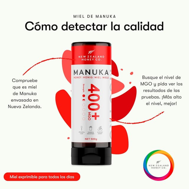 Thumbnail 6 de New Zealand Honey Co. Miel de Manuka MGO 400+ 🍯 500g