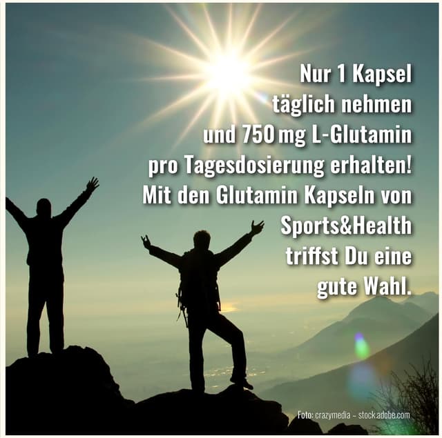 Detalle 2 de L-Glutamin Kapseln (210 Kapseln) mit 750 mg pro Tagesdosis – vegan