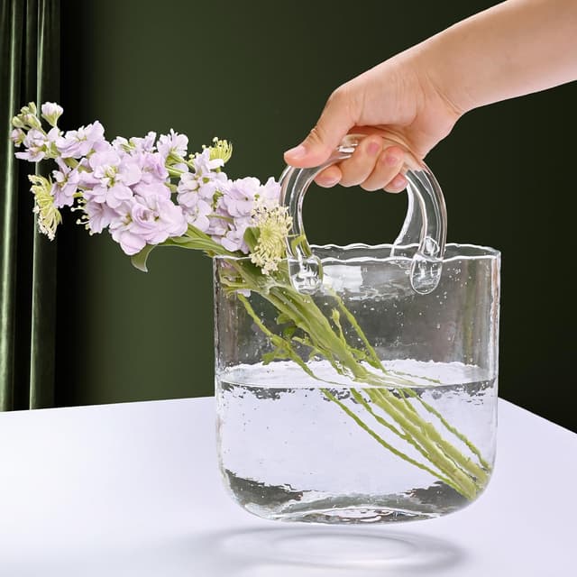 Thumbnail 2 de Yorkmills Glass Purse Vase 11.4in