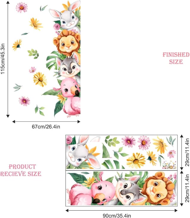 Thumbnail 5 de Safari Animals Wall Stickers 67x115cm đ»