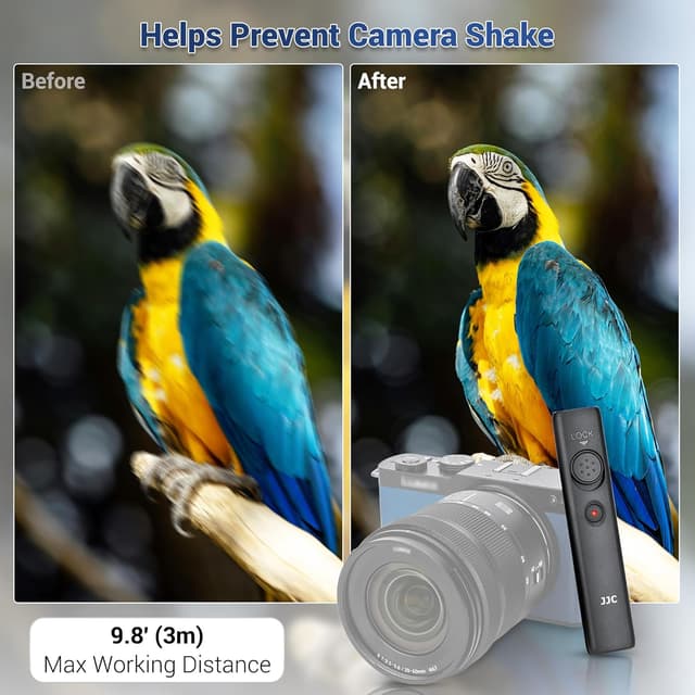 Thumbnail 6 de JJC Video Recording Shutter Release Cable Remote Switch for Panasonic LUMIX DC-ZS99 (TZ99) / S9 / G100D DSLR Camera