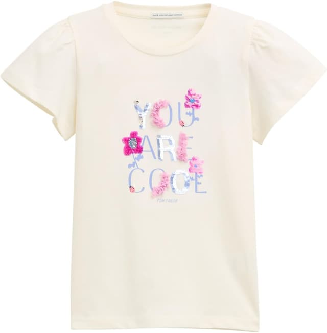 Detalle 2 de TOM TAILOR T-Shirt bambine e ragazze con scritta e paillettes reversibili