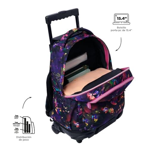 Detalle 2 de Totto Renglones mochila escolar con ruedas