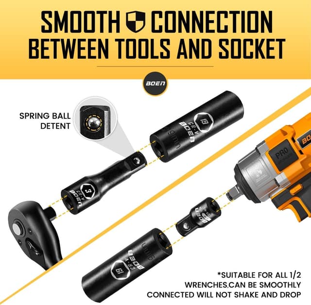 Thumbnail 4 de BOEN 1/2" Drive 72-Piece Impact Socket Set