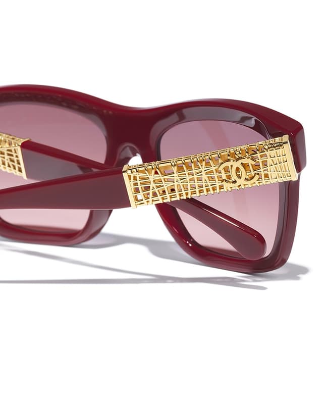 Thumbnail 3 de CHANEL Gafas de sol rectangulares acetato lente polarizada marrón 😎