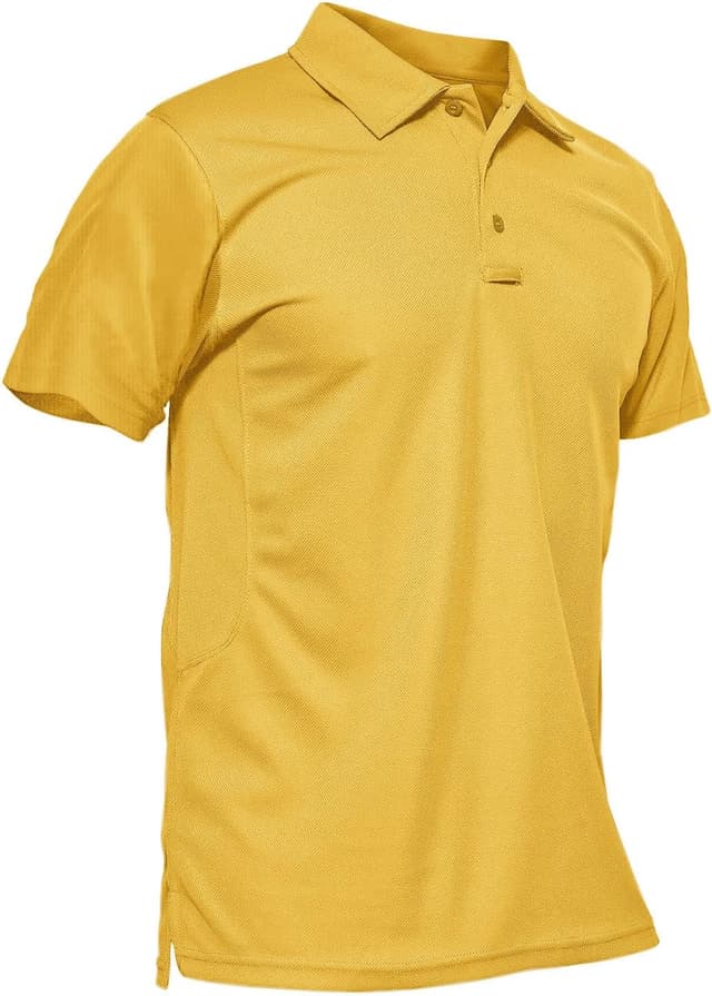 Detalle de KEFITEVD Men’s Outdoor Breathable Polo Shirt – Quick-dry, Short Sleeve Safari Camping Top
