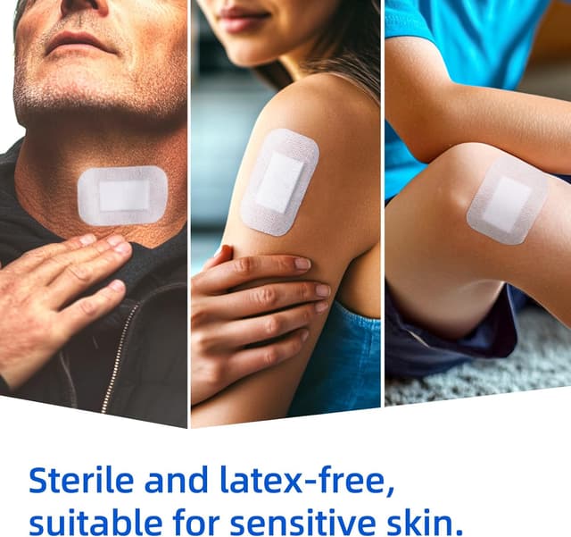 Detalle 2 de Niceful 50Pcs Adhesive Gauze Island Dressing 2"x3" (Sterile, Water-Resistant) — First Aid Wound Care Pads