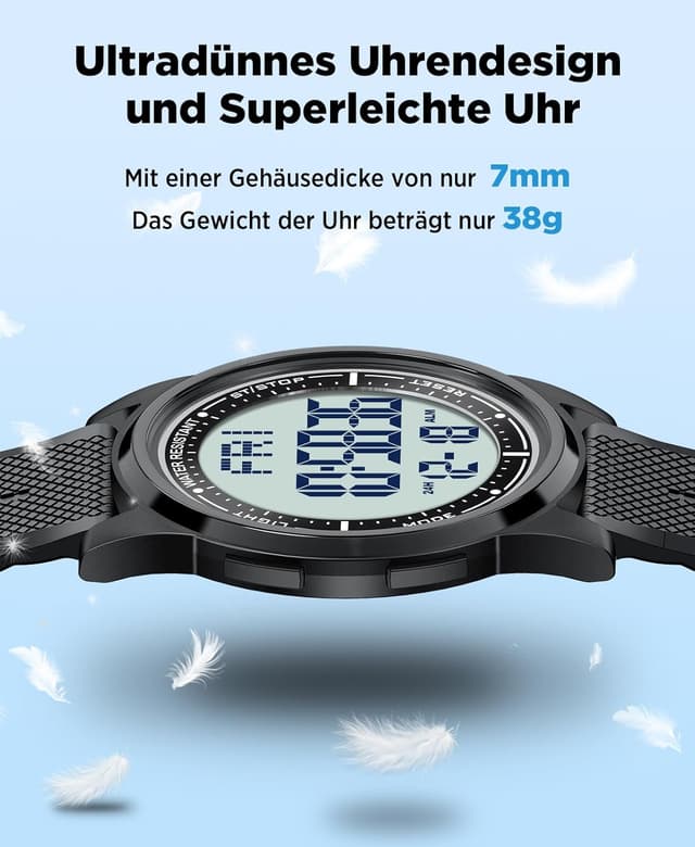 Thumbnail 6 de WIFORT Digital-Uhr 6,6 mm 5 ATM