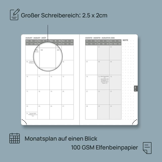 Thumbnail 3 de POPRUN Taschenkalender A6 2026 📒