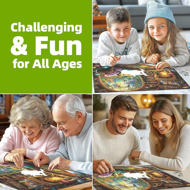 Thumbnail 5 de Blueforest 1000-piece Fantasy Mushroom Puzzle 🧩