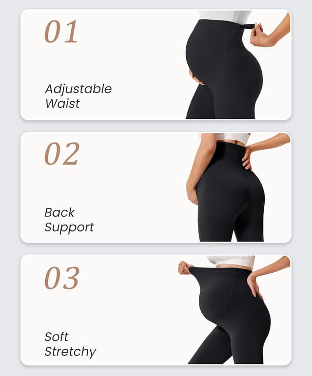 Thumbnail 4 de VALANDY Creamlush maternity leggings 2 pack