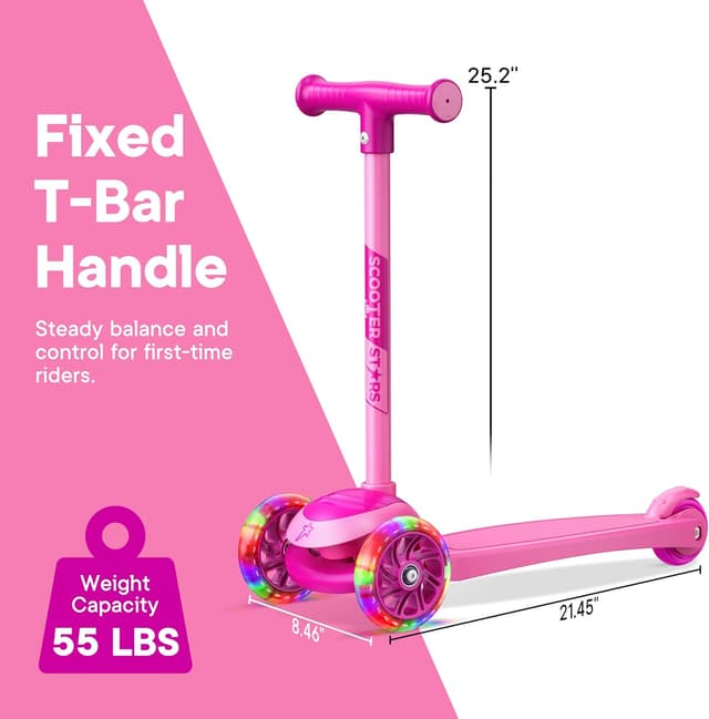 Thumbnail 3 de 3 Wheel Scooter for Kids LED Wheels Ages 2+ 🛴