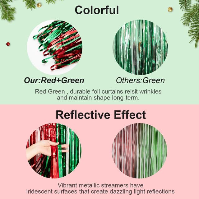 Thumbnail 3 de PVEGOS 3.3 x 8.3 ft glitter tinsel curtain ๐