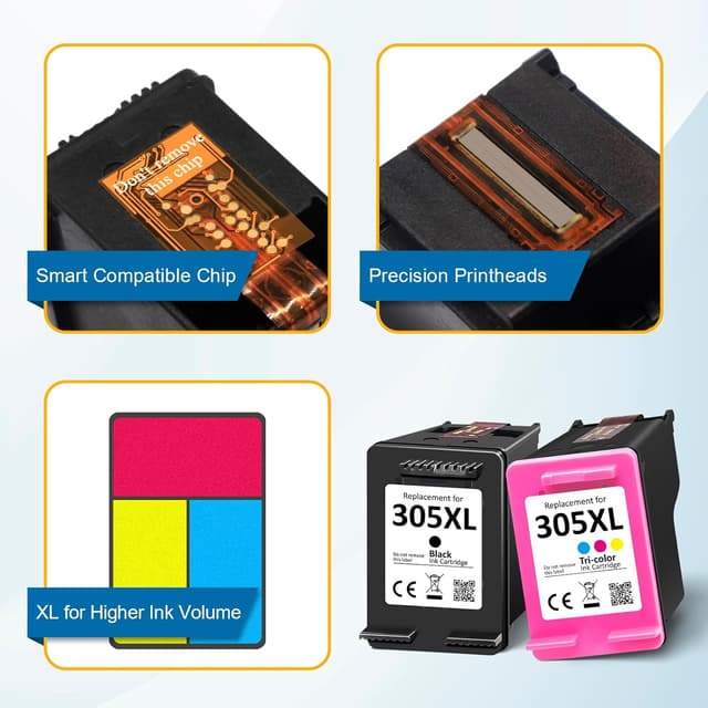 Detalle 2 de 305XL Ink Cartridges Black and Colour (HP 305) Multipack for DeskJet, DeskJet Plus, Envy and Envy Pro