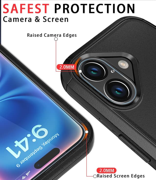 Detalle 2 de Diverbox iPhone 16 Case with 15 ft Drop Protection