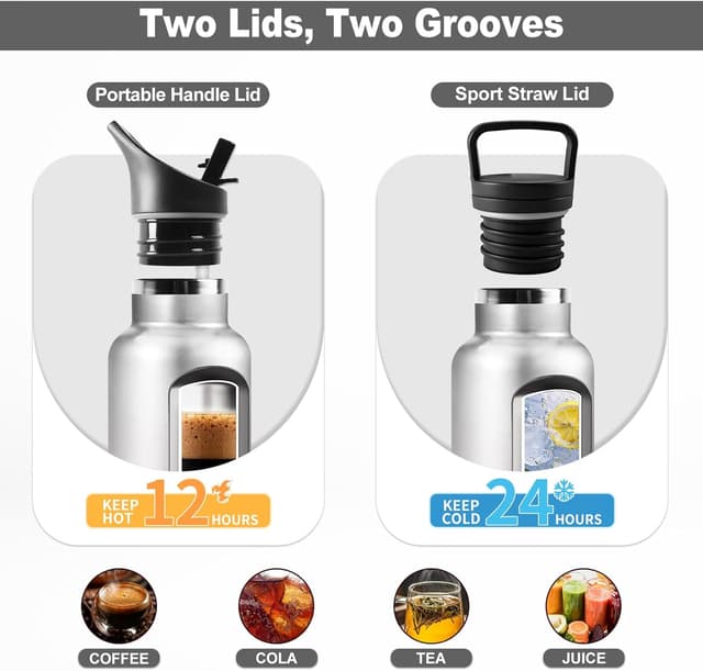 Detalle 2 de Borraccia termica JAPORIA 1L con cannucce