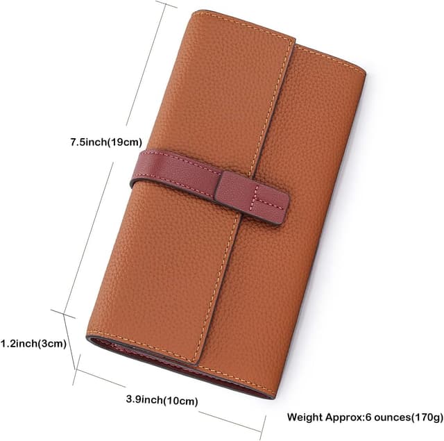 Detalle 2 de ArtsEye Genuine Leather Large Capacity Ladies Wallet & Clutch Phone Holder