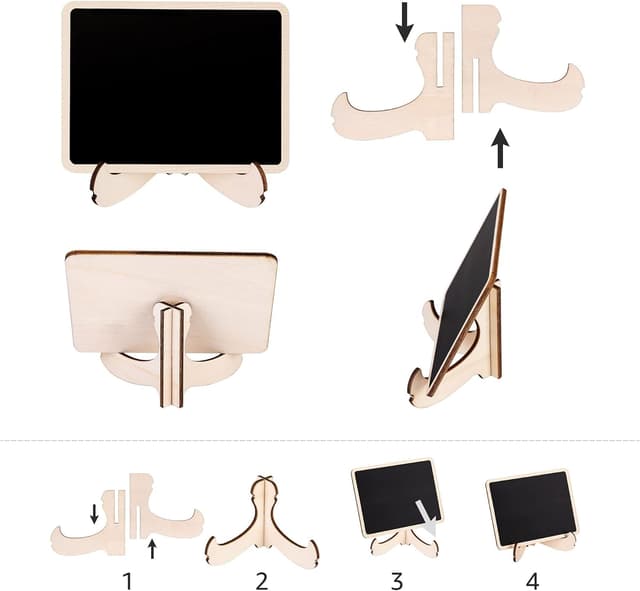 Thumbnail 5 de Amazon Basics Wood Mini Chalkboards 20 pack 🪧