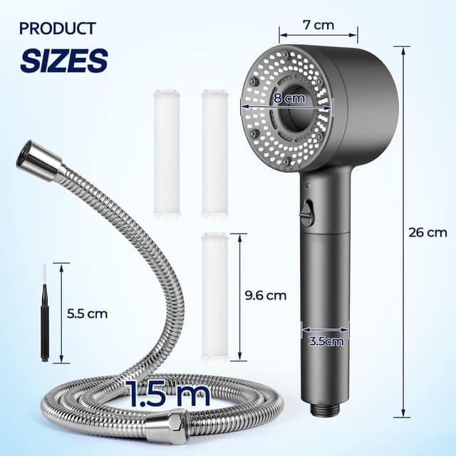 Thumbnail 6 de Blendura Hard Water Shower Head 5 modes