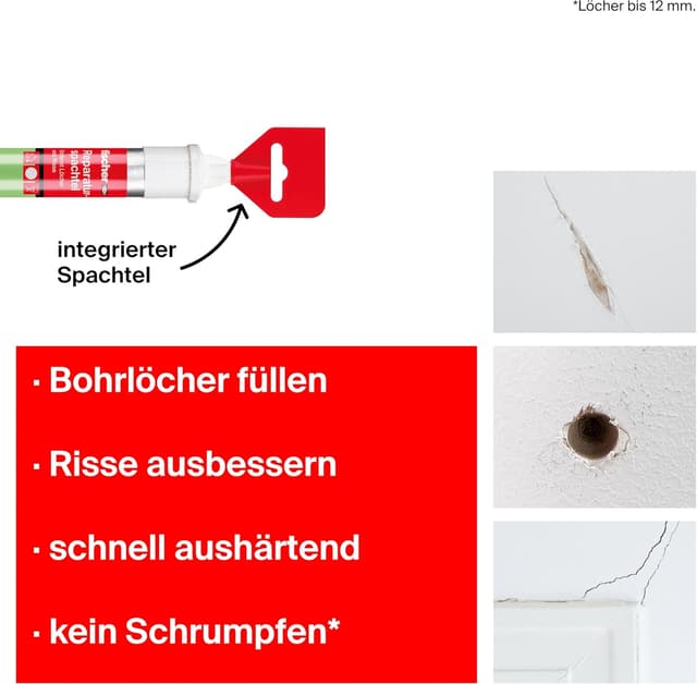 Detalle de Fischer REPAIR spatola di riparazione in gesso rapido, 70 ml